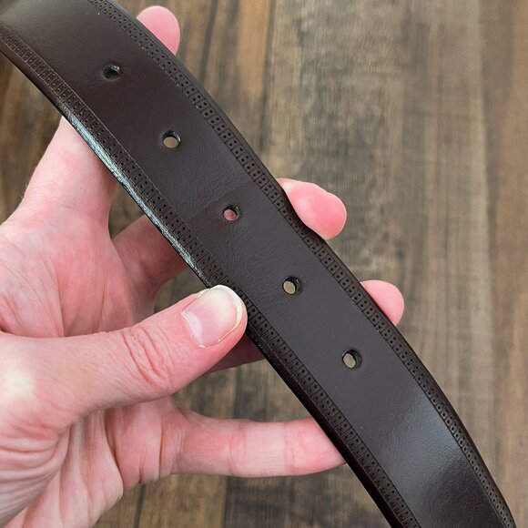 Joseph Abboud Leather Dress Belt Edge Detail Handcrafted in Italy Size 38 Brown - Picture 7 of 14